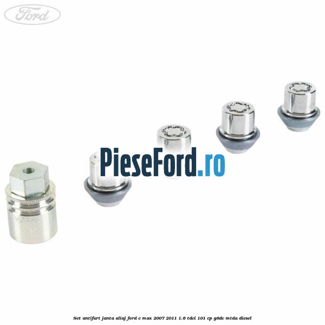 Set antifurt janta aliaj Ford C-Max 2007-2011 1.6 TDCi 101 cp G8DC, MTDA diesel