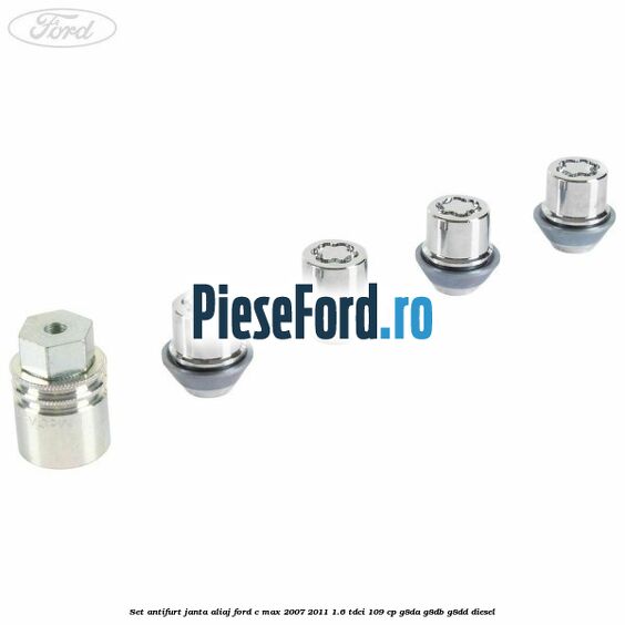 Set antifurt janta aliaj Ford C-Max 2007-2011 1.6 TDCi 109 cp G8DA, G8DB, G8DD diesel