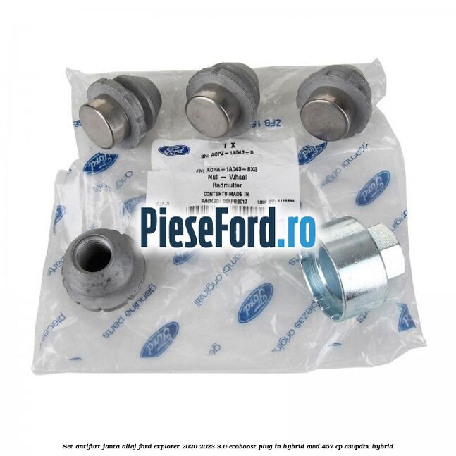 Set antifurt janta aliaj Ford Explorer 2020-2023 3.0 EcoBoost Plug-in Hybrid AWD 457 cp C30PDTX hybrid