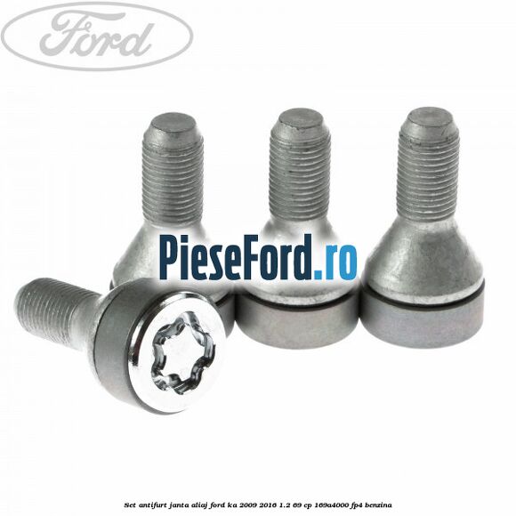 Set antifurt janta aliaj Ford Ka 2009-2016 1.2 69 cp 169A4000, FP4 benzina