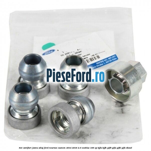 Set antifurt janta aliaj Ford Tourneo Custom 2014-2018 2.0 EcoBlue 105 cp BJFA, BJFB, YLF6, YLFA, YLFB, YLFS diesel