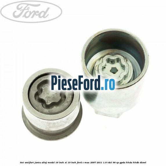 Set antifurt janta aliaj model 18 inch si 19 inch Ford C-Max 2007-2011 1.6 TDCi 90 cp GPDA, HHDA, HHDB diesel