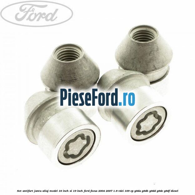 Set antifurt janta aliaj model 18 inch si 19 inch Ford Focus 2004-2007 1.6 TDCi 109 cp G8DA, G8DB, G8DD, G8DE, G8DF diesel