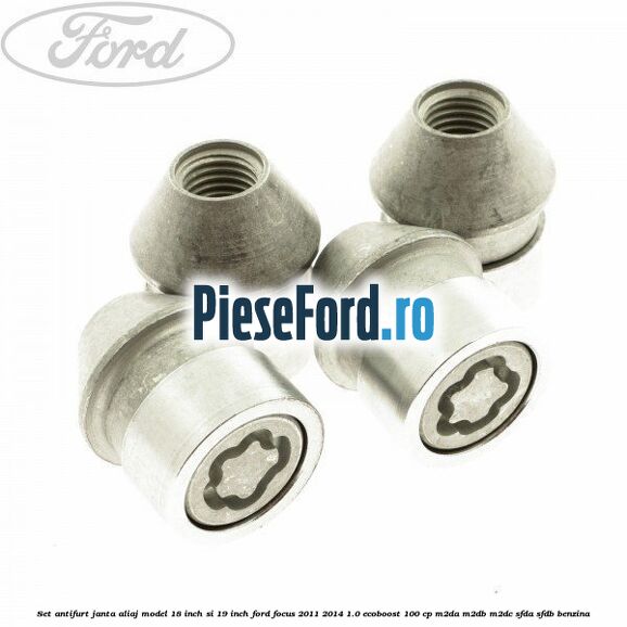Set antifurt janta aliaj model 18 inch si 19 inch Ford Focus 2011-2014 1.0 EcoBoost 100 cp M2DA, M2DB, M2DC, SFDA, SFDB benzina