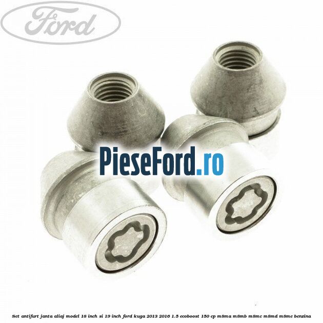 Set antifurt janta aliaj model 18 inch si 19 inch Ford Kuga 2013-2016 1.5 EcoBoost 150 cp M8MA, M8MB, M8MC, M8MD, M8ME benzina
