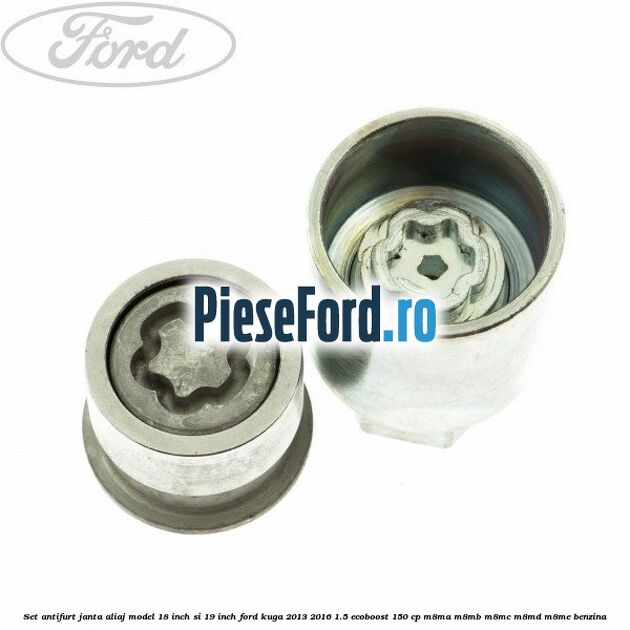 Set antifurt janta aliaj model 18 inch si 19 inch Ford Kuga 2013-2016 1.5 EcoBoost 150 cp M8MA, M8MB, M8MC, M8MD, M8ME benzina
