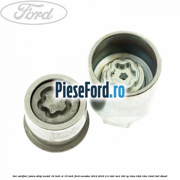 Set antifurt janta aliaj model 18 inch si 19 inch Ford Mondeo 2014-2018 2.0 TDCi 4x4 180 cp T8CA, T8CB, T8CC, T8CD, T8CL diesel