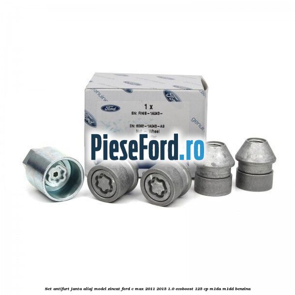 Set antifurt janta aliaj model zincat Ford C-Max 2011-2015 1.0 EcoBoost 125 cp M1DA, M1DD benzina