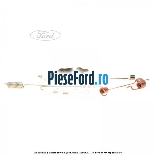 Set arc reglaj saboti 180 mm Ford Fiesta 1996-2001 1.8 DI 75 cp RTN, RTP, RTQ diesel