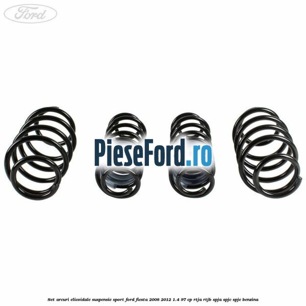 Set arcuri elicoidale suspensie sport Ford Fiesta 2008-2012 1.4 97 cp RTJA, RTJB, SPJA, SPJC, SPJE benzina