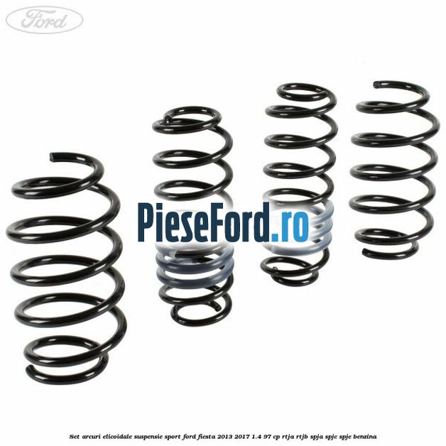 Set arcuri elicoidale suspensie sport Ford Fiesta 2013-2017 1.4 97 cp RTJA, RTJB, SPJA, SPJC, SPJE benzina