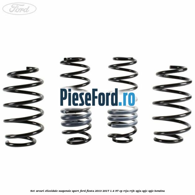 Set arcuri elicoidale suspensie sport Ford Fiesta 2013-2017 1.4 97 cp RTJA, RTJB, SPJA, SPJC, SPJE benzina