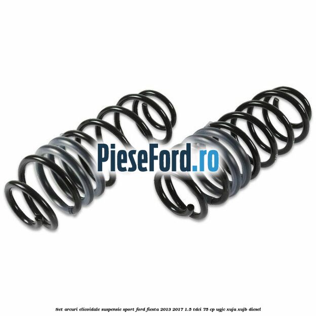 Set arcuri elicoidale suspensie sport Ford Fiesta 2013-2017 1.5 TDCi 75 cp Set arcuri elicoidale suspensie sport Ford Fiesta 2013-2017 1.5 TDCi 75 cp UGJC, XUJA, XUJB diesel