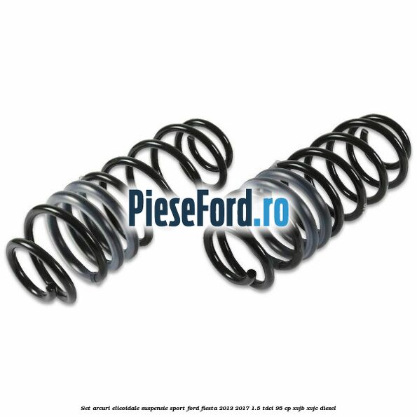 Set arcuri elicoidale suspensie sport Ford Fiesta 2013-2017 1.5 TDCi 95 cp XVJB, XVJC diesel