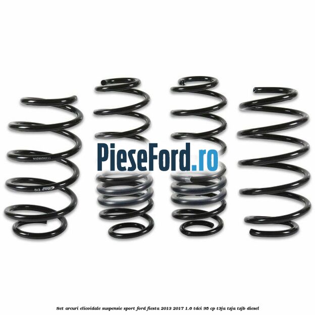 Set arcuri elicoidale suspensie sport Ford Fiesta 2013-2017 1.6 TDCi 95 cp T3JA, TZJA, TZJB diesel