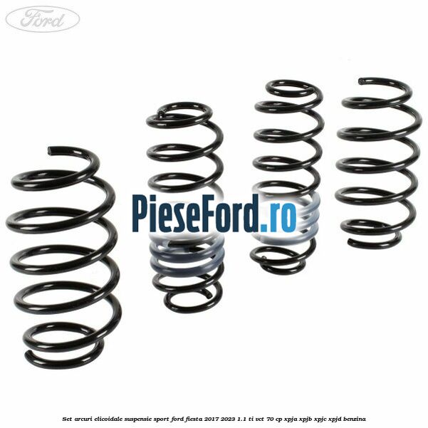 Set arcuri elicoidale suspensie sport Ford Fiesta 2017-2023 1.1 Ti-VCT 70 cp XPJA, XPJB, XPJC, XPJD benzina