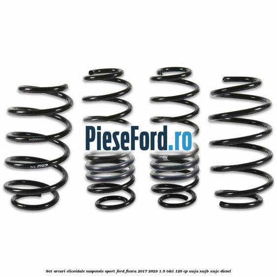 Set arcuri elicoidale suspensie sport Ford Fiesta 2017-2023 1.5 TDCi 120 cp XWJA, XWJB, XWJC diesel