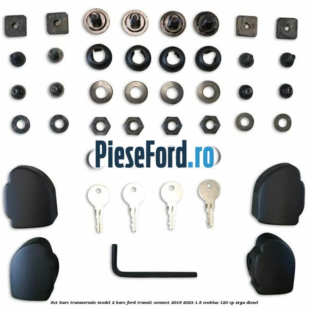 Set bare transversale model 2 bare Ford Transit Connect 2019-2023 1.5 EcoBlue 120 cp ZTGA diesel