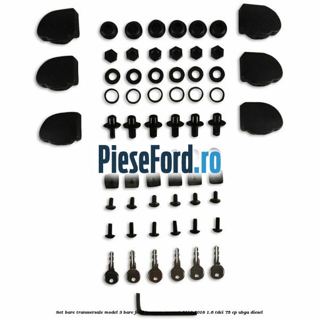 Set bare transversale model 3 bare Ford Tourneo Connect 2013-2018 1.6 TDCi 75 cp UBGA diesel
