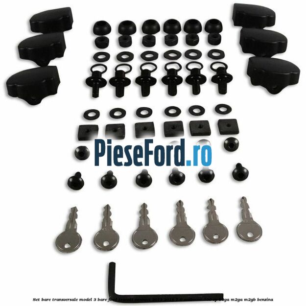 Set bare transversale model 3 bare Ford Transit Connect 2013-2018 1.0 EcoBoost 100 cp B3GA, M2GA, M2GB benzina