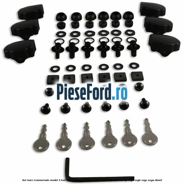 Set bare transversale model 3 bare Ford Transit Connect 2013-2018 1.5 TDCi 100 cp XVGA, XVGB, XVGC, XXGA diesel