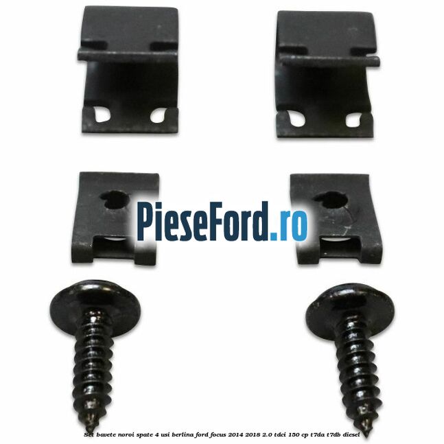 Set bavete noroi spate 4 usi berlina Ford Focus 2014-2018 2.0 TDCi 150 cp T7DA, T7DB diesel