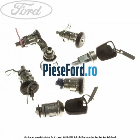 Set butuci complet vehicul Ford Transit 1994-2000 2.5 TD 85 cp 4GA, 4GB, 4GC, 4GD, 4GE, 4GF diesel
