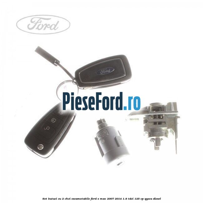 Set butuci cu 2 chei escamotabile Ford S-Max 2007-2014 1.8 TDCi 125 cp