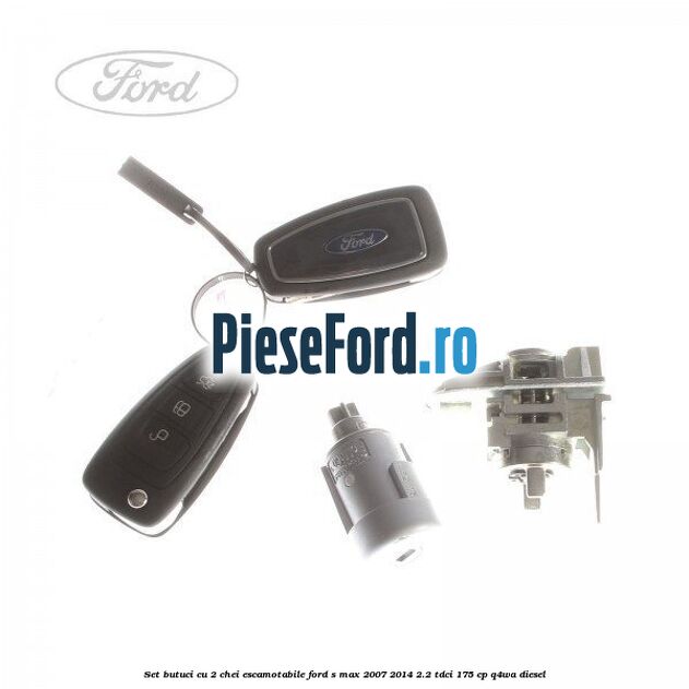 Set butuci cu 2 chei escamotabile Ford S-Max 2007-2014 2.2 TDCi 175 cp