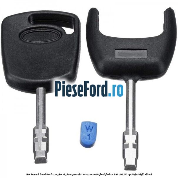 Set butuci incuietori complet 4 piese pretabil telecomanda Ford Fusion 1.6 TDCi 90 cp HHJA, HHJB diesel