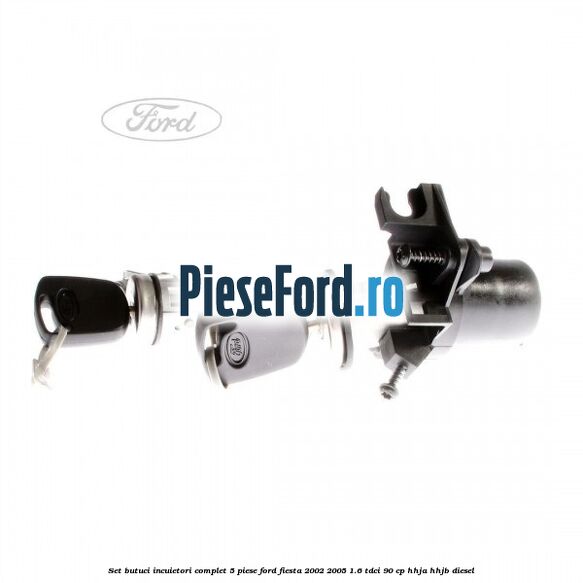 Set butuci incuietori complet 5 piese Ford Fiesta 2002-2005 1.6 TDCi 90 cp HHJA, HHJB diesel