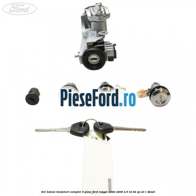 Set butuci incuietori complet 5 piese Ford Ranger 2002-2006 2.5 TD 84 cp WL-T diesel
