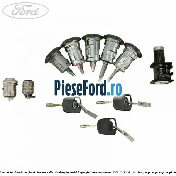 Set butuci incuietori complet 8 piese usa culisanta dreapta model hayon Ford Tourneo Connect 2002-2014 1.8 TDCi 110 cp RWPA, RWPB, RWPC, RWPD diesel
