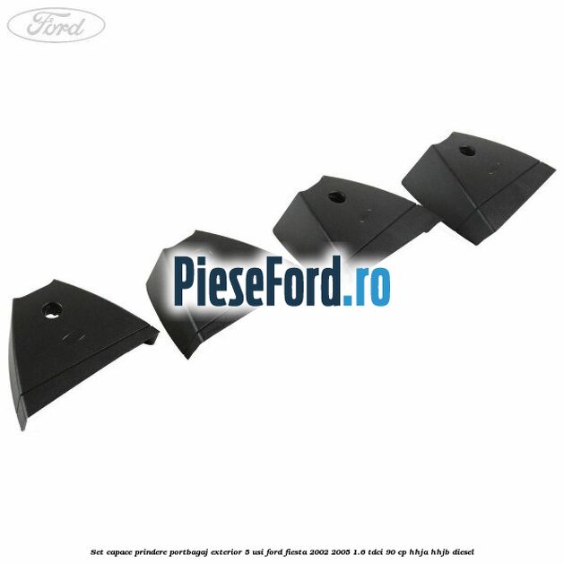 Set capace prindere portbagaj exterior 5 usi Ford Fiesta 2002-2005 1.6 TDCi 90 cp HHJA, HHJB diesel