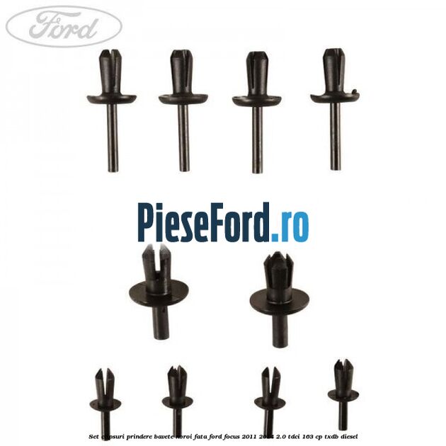 Set clipsuri prindere bavete noroi fata Ford Focus 2011-2014 2.0 TDCi 163 cp TXDB diesel