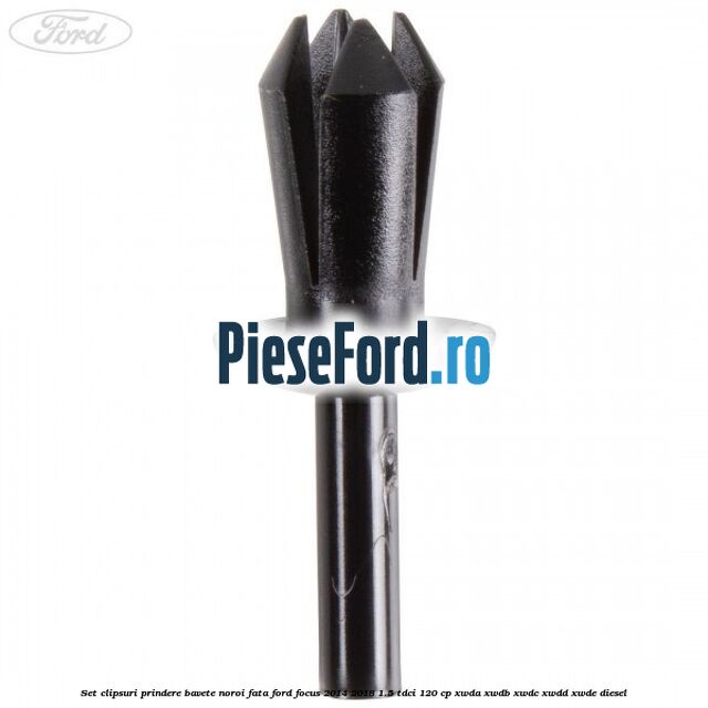 Set clipsuri prindere bavete noroi fata Ford Focus 2014-2018 1.5 TDCi 120 cp XWDA, XWDB, XWDC, XWDD, XWDE diesel