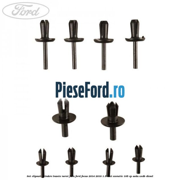 Set clipsuri prindere bavete noroi fata Ford Focus 2014-2018 1.5 TDCi ECOnetic 105 cp AEDA, XXDB diesel