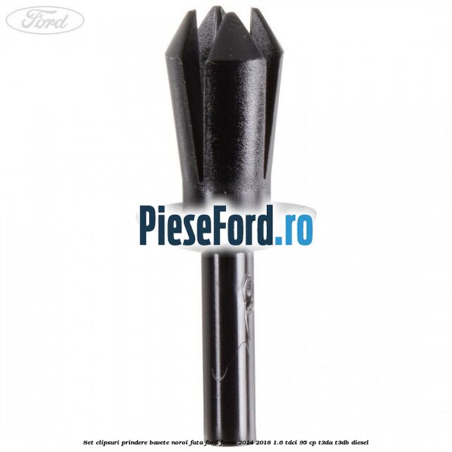 Set clipsuri prindere bavete noroi fata Ford Focus 2014-2018 1.6 TDCi 95 cp T3DA, T3DB diesel