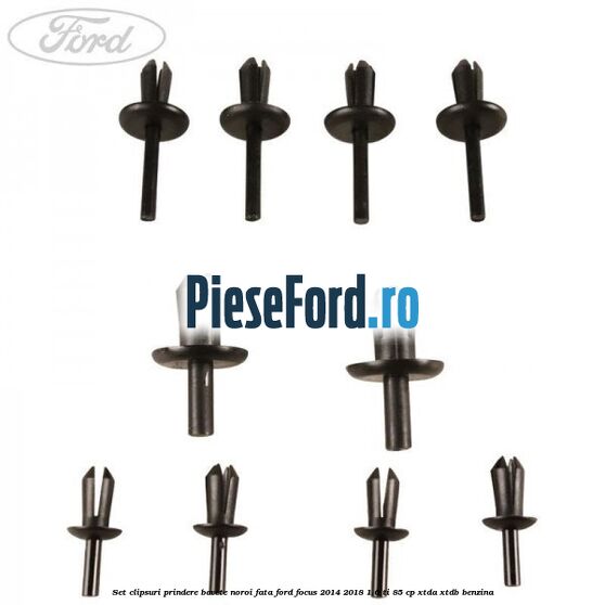 Set clipsuri prindere bavete noroi fata Ford Focus 2014-2018 1.6 Ti 85 cp XTDA, XTDB benzina