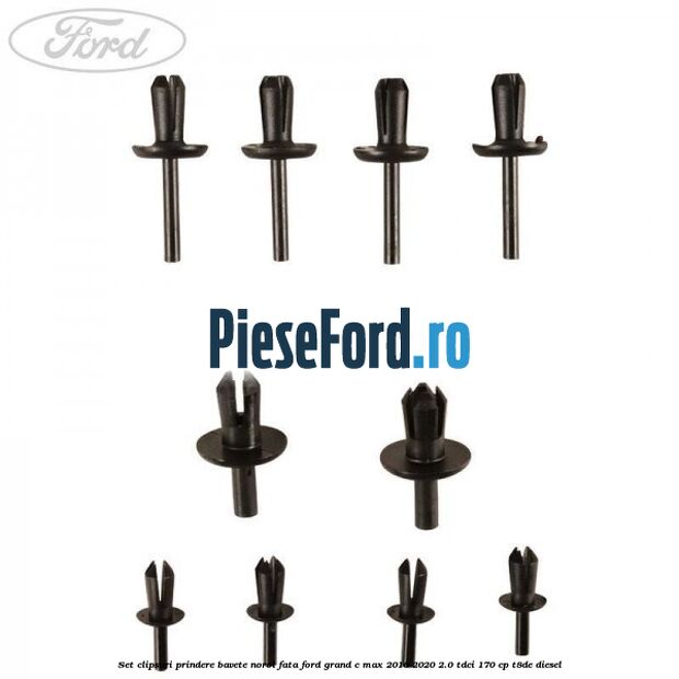Set clipsuri prindere bavete noroi fata Ford Grand C-Max 2016-2020 2.0 TDCi 170 cp T8DE diesel