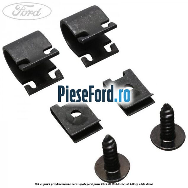 Set clipsuri prindere bavete noroi spate Ford Focus 2014-2018 2.0 TDCi ST 185 cp T8DA diesel