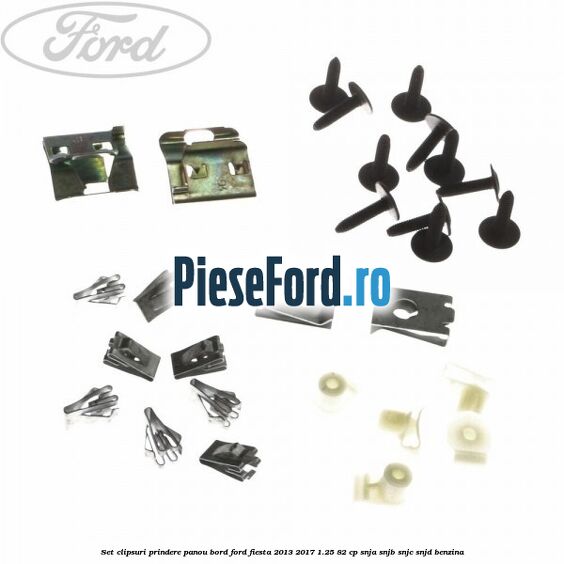 Set clipsuri prindere panou bord Ford Fiesta 2013-2017 1.25 82 cp SNJA, SNJB, SNJC, SNJD benzina