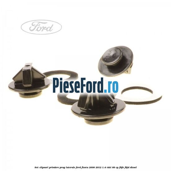 Set clipsuri prindere prag laterale Ford Fiesta 2008-2012 1.4 TDCi 68 cp F6JB, F6JD diesel