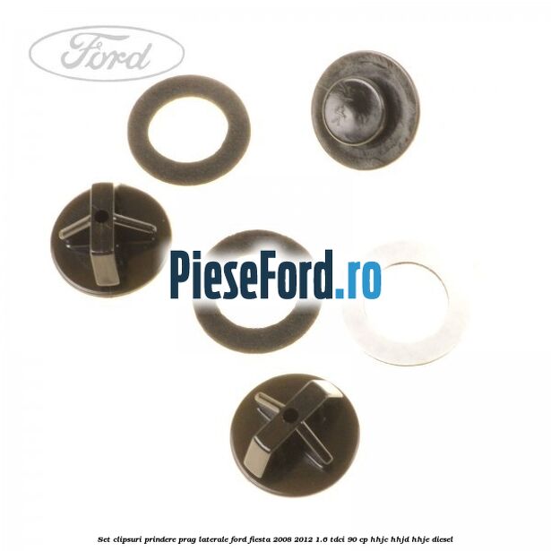 Set clipsuri prindere prag laterale Ford Fiesta 2008-2012 1.6 TDCi 90 cp Set clipsuri prindere prag laterale Ford Fiesta 2008-2012 1.6 TDCi 90 cp HHJC, HHJD, HHJE diesel