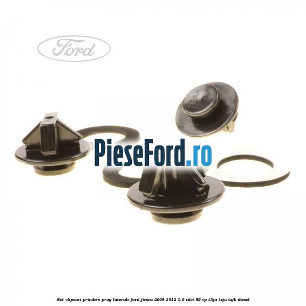 Set clipsuri prindere prag laterale Ford Fiesta 2008-2012 1.6 TDCi 95 cp T3JA, TZJA, TZJB diesel