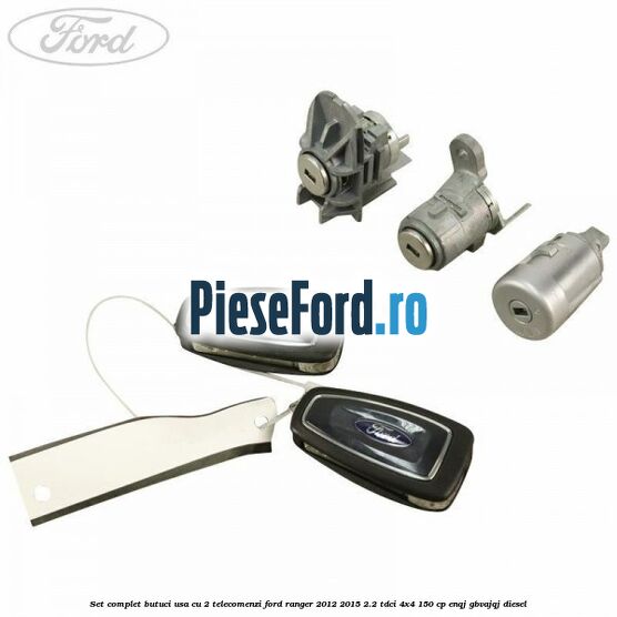 Set complet butuci usa cu 2 telecomenzi Ford Ranger 2012-2015 2.2 TDCi 4x4 150 cp ENQJ, GBVAJQJ diesel
