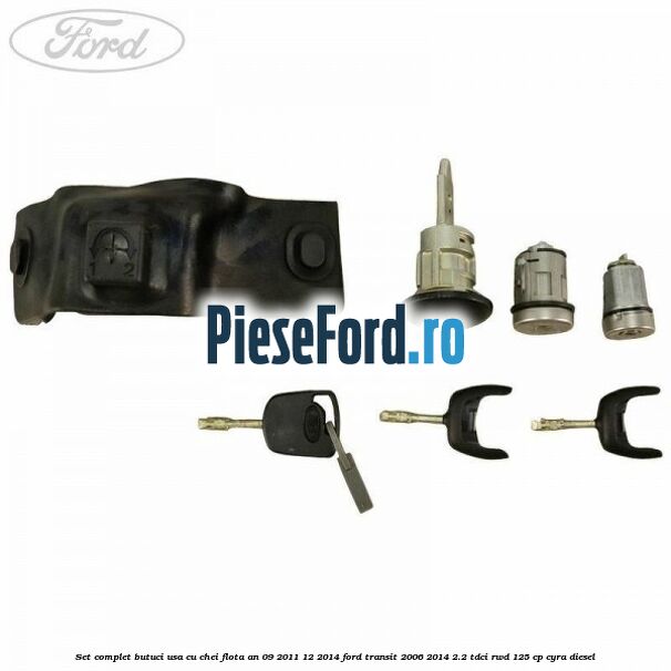 Set complet butuci usa cu chei flota an 09/2011-12/2014 Ford Transit 2006-2014 2.2 TDCi RWD 125 cp CYRA diesel