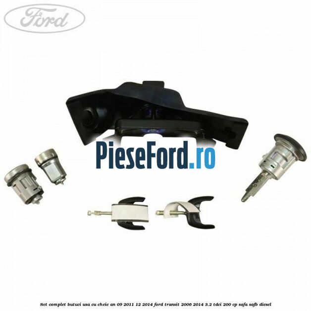 Set complet butuci usa cu cheie an 09/2011-12/2014 Ford Transit 2006-2014 3.2 TDCi 200 cp SAFA, SAFB diesel