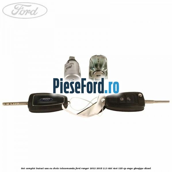 Set complet butuci usa cu cheie telecomanda Ford Ranger 2012-2015 2.2 TDCi 4x4 125 cp ENQW, GBVAJQW diesel