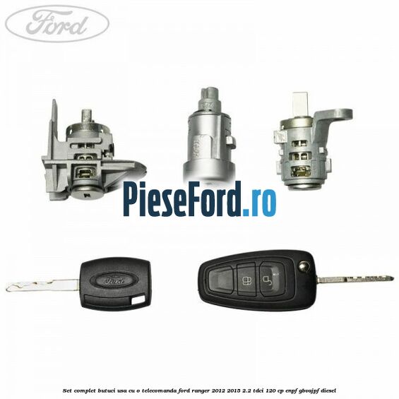 Set complet butuci usa cu o telecomanda Ford Ranger 2012-2015 2.2 TDCi 120 cp ENPF, GBVAJPF diesel